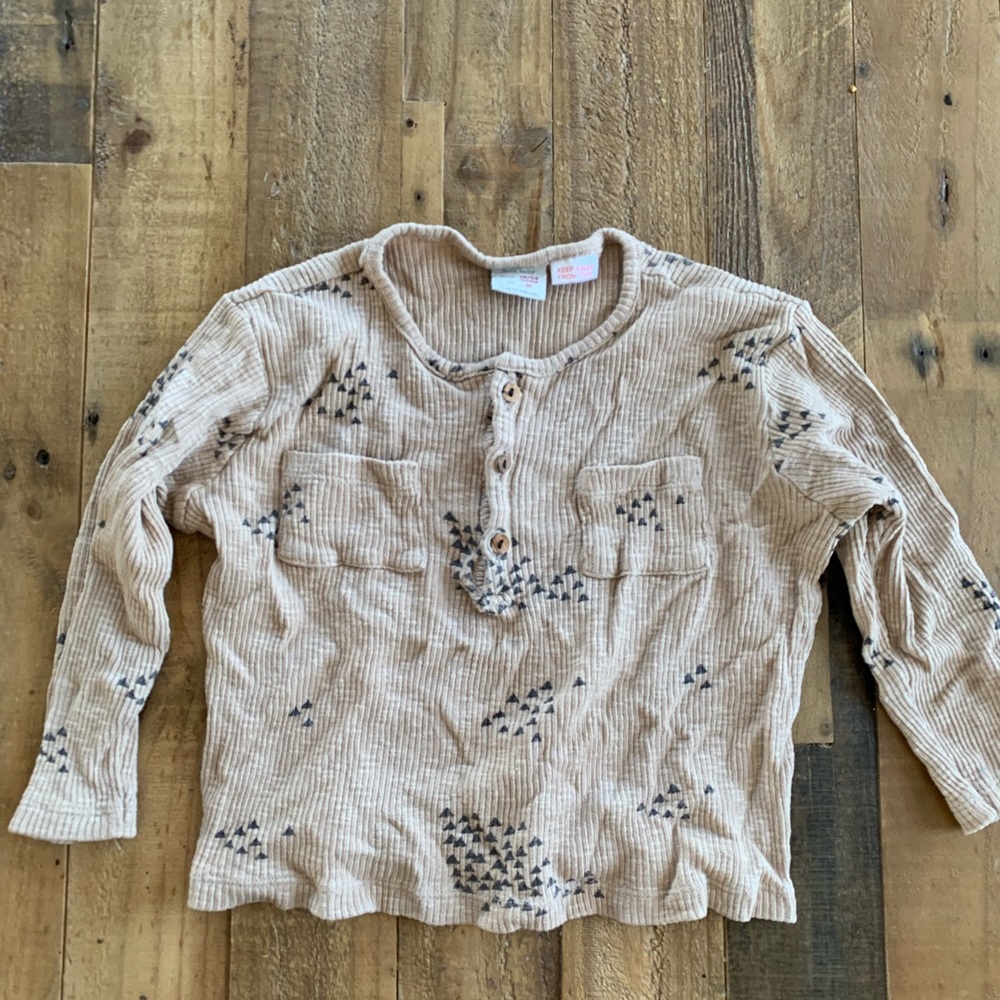 Toddler boy boho long sleeve Zara Henley 18-24 mo